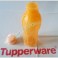 Ecobottiglia Tupperware da 750ml Bottiglia Arancione con Tappo a Click