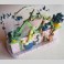Portatovaglioli Arte in Ceramica J Carlton Dipinto a Mano Piante Fiori Vintage