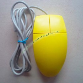 Mouse Giallo Vintage con Cavo e Connettore per Porte Ps2 Mini Din