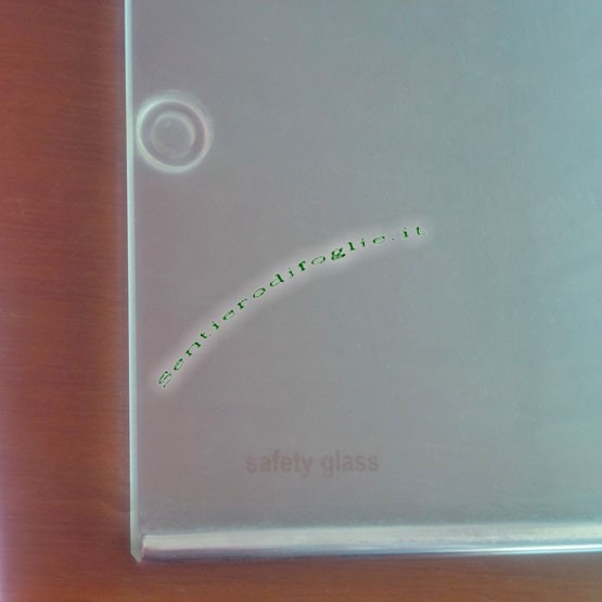 Lastre Vetro Satinato Safety Glass Frigoriferi Lg Profilo Acciaio Inox Lucido Lato Smussato 45 Gradi