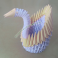 Origami Cigno 3D Fatto a Mano Arte Carta Colorata Piegata Tradizione Artigianale Orientale