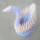 Origami Cigno 3D Fatto a Mano Arte in Carta Colorata Piegata Tradizione Artigianale Orientale
