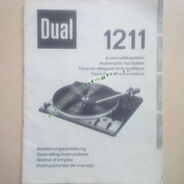 Manuale di Istruzioni per Giradischi Dual 1211 Grundig Guida Uso Vintage Originale Anni 60