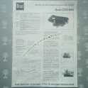 Manuale Istruzioni Testina Magnetica Cds 650 per Giradischi Dual Grundig Guida Uso Vintage